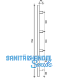 MARCHESI Stangengriff MT 1760/25 - 1760mm, LA. 520/520/520mm, M8, Edst.matt