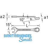GEDORE Ringmaulschlssel 1B DIN3113B 19 mm Ringseite gekrpft