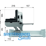 Metall-Einbau-Allesschneider AES 62 SL, silbermetallic, links