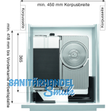 Metall-Einbau-Allesschneider AES 62 SL, silbermetallic, links