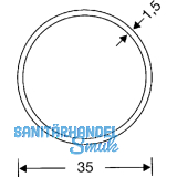 KWS Rohrprofil RS/WS - 35 x 1, 5 x 2000mm, Edst.