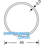 KWS Rohrprofil RS/WS - 40 x 2 x 3000mm, Edst.
