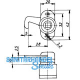HEKNA 503 SYSTEM 24 Zylinder-Rollladen Aufschraubschloss rechts, Zamak