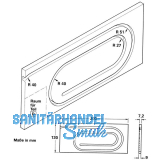 Standard Rollladenschnecke, MDF- Platte mit Kunststoffgleitprofil transparent