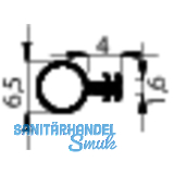 Rundprofil Silikon Isostar Durchmesser 6,5 mm, Kunststoff braun