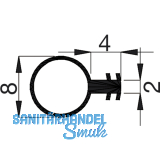 Rundprofil Silikon Isostar Durchmesser 8 mm, Kunststoff braun