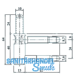 Trband Rahmenteil verstellbar, wartungsfrei, Band  15 mm, Stahl vernickelt