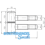 Einbohrband, 13 mm, Stahl verzinkt