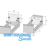 HETTICH SYSTEMA TOP 2000 Schwenksttze, Format A5 quer, Stahl schwarz