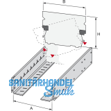 HETTICH SYSTEMA TOP 2000 Schwenksttze, Format A5 quer, Stahl Alu-Finish
