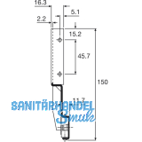ACCURIDE 1234 Beschlgegrt., Lnge 354 mm, Stahl schwarz chromatiert