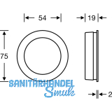 Schiebetrmuschel FSB 42 4252 rund, offen, Edelstahl feinmatt