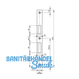 Schlieblech WILKA P662, flach/eckig 270 x 24 x 3 mm, Edelstahl