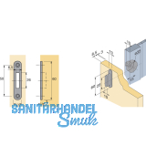 HETTICH PRESTIGE 2000 Schlieblech zu Rollladenschloss, zum Einlassen