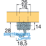 HETTICH PRESTIGE 2000 Schliehaken, Zubehr, links, 72267