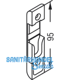 Schlieteil fr Rollzapfen, Stulp 20 mm, Falz 4 mm, verzinkt silberfrbig