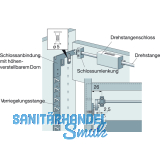HETTICH PRESTIGE 2000 Zylinderdrehstangenschloss LAD, vernickelt