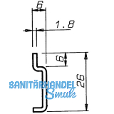 CAMAR Schrankaufhnger-Wandleiste, Korpus-B 300, Lnge 257, Stahl verzinkt