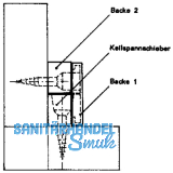 Schrankverbinder KM 270, 34 x 30 x 19 mm, Kunststoff wei