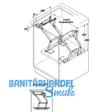 Parallel-Schwenkmechanik VA 362 PL, Stahl wei lackiert