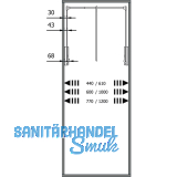 Kleiderlift Junior, H 850,KB 600-1000mm, Tragkr.10KG, KS wei/FE vernickelt