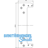 Befestigungsplatte fr Futterzarge zu TECTUS TE640 3D, Stahl verzinkt