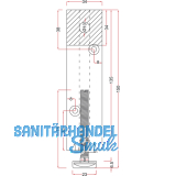 Sockel-Hhenversteller 135 x 34 x 34 mm, Fichte