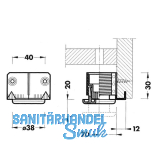 Hhenversteller zum Einschlagen 300, 28, Tragkr.100KG, FE blank/KS schwarz