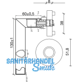 SOLIDO Drckerlochteil GLASGOW - auf Drckerros., Edelstahl matt