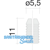 Spreizmuffe Kunststoff 11 x 5,5, Bohr- 5 mm, Kunststoff natur