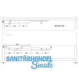 Springaufbeschlag mit 2 Federn, ffnungsw. 35, leicht, 255 mm, FE sil. RAL 9006