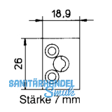 Sprossenkupplung fr Sprossenrahmen, Kunststoff dunkelbraun (11153)
