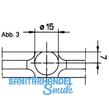 Sprossenkupplung zum Einbohren f. Sprossenkreuze, Kunststoff braun (12387)