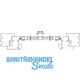 Sprossenkupplung zum Einbohren f. Sprossenkreuze, Kunststoff braun (12387)