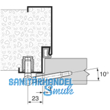 Stahlzargenband 3-DIM 2-tlg. o. Aushngesich.  20mm, Hhe 112mm,verzinkt silber