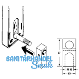 Stangenanschluss M 10, 1 Satz = 2 Stck, Stahl blank