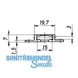 HEKNA Stangenfhrung zu Zentralverschluss 102, Kunststoff