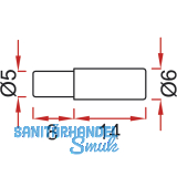 Steckbodentrger Maxi, Bohr  5 mm, vernickelt, VPE 100 ST