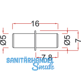 Steckbodentrger Duo, Bohr  5 mm, vernickelt, VPE 100 ST