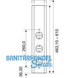 Power-Turm 1 230 V,3 Schukosteckdosen, Anschlusskabel 2000 mm mit Schukostecker