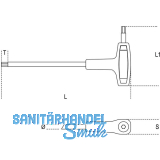 BETA Sechskant Stiftschlssel 96TBP mit Quergriff und Kugelkopf 5.0 mm