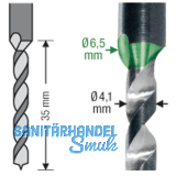 SPAX Stufenbohrer mit 2 Bohrstufen 4,1 und 6,5 mm