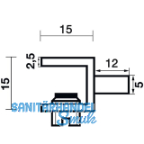 Glastablar-Klemmtrger, Glasstrke 6-8 mm, Messing verchromt poliert