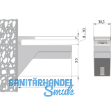 Tablar-Klemmtrger Kalabrone, Materialstrke 8-30 mm, silberfarbig RAL 9006