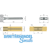 Tablartrger Triade Mini,Tablarstrke 25 mm,Bohrtiefe 150 mm,Zinkdruckguss/