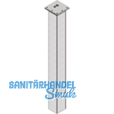 Tischfu 70 x 70 mm, Lnge 420 mm, Alu gebrstet,Platte Stahl 120x120 mm