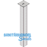 Tischfu 70 x 70 mm, Lnge 420 mm, Alu gebrstet,Platte Stahl 120x120 mm