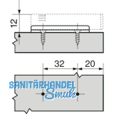 BLUM BLUMOTION Adapterplatte gerade, Zink vern.