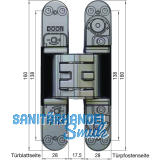 Trband K5080, 160 x 28 x 10 mm, Zamak verchromt matt