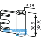 Trband Rahmenteil 11.309, Bandhhe 48,5 mm, Stahl verzinkt